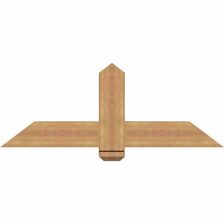 Ekena Millwork Eugene Smooth Timber Gable Bracket, Western Red Cedar, 48"W x 18"H x 5 1/2"D x 5 1/2"F, 9/12 Pitch GBW048X18X0606EUG00SWR